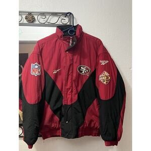 Vintage 1996 San Francisco 49ers NFL Pro Line 50th Anniversary Jacket Reebok M